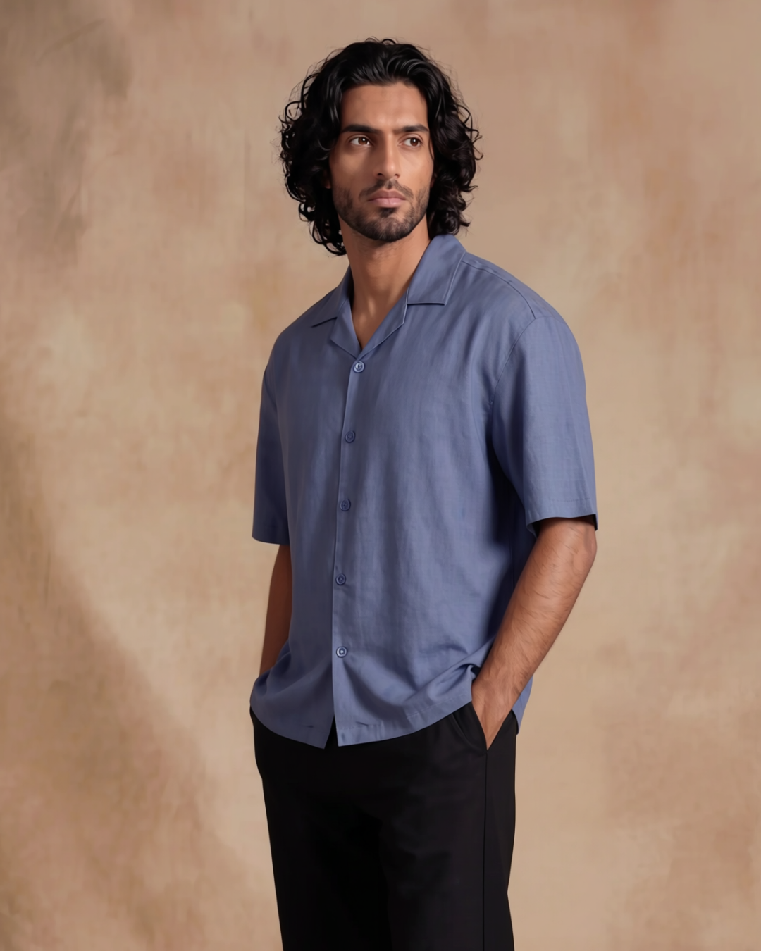 Rio Cuban Collar Relaxed Fit Shirt