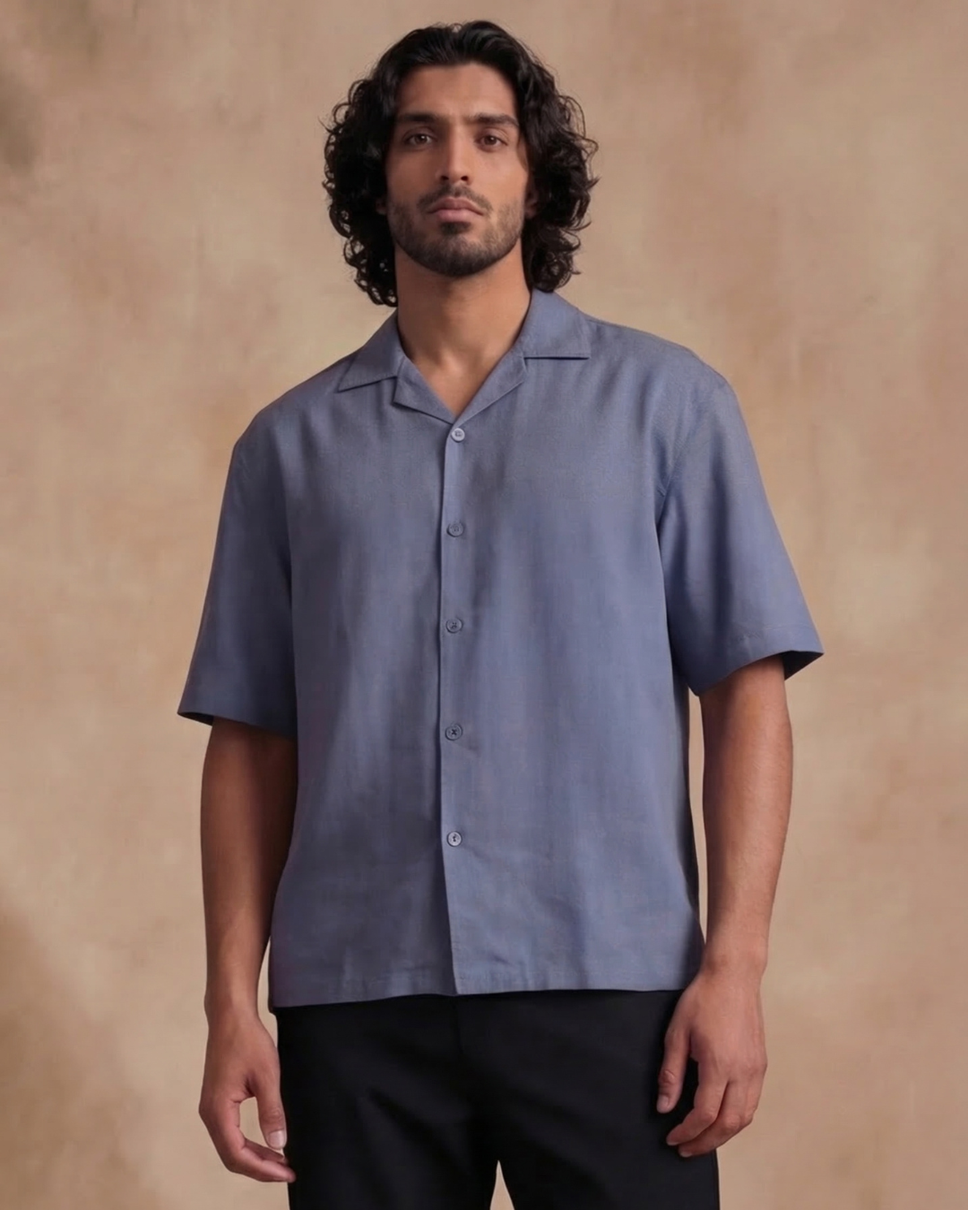 Rocco Cuban Collar Relaxed Fit Shirt