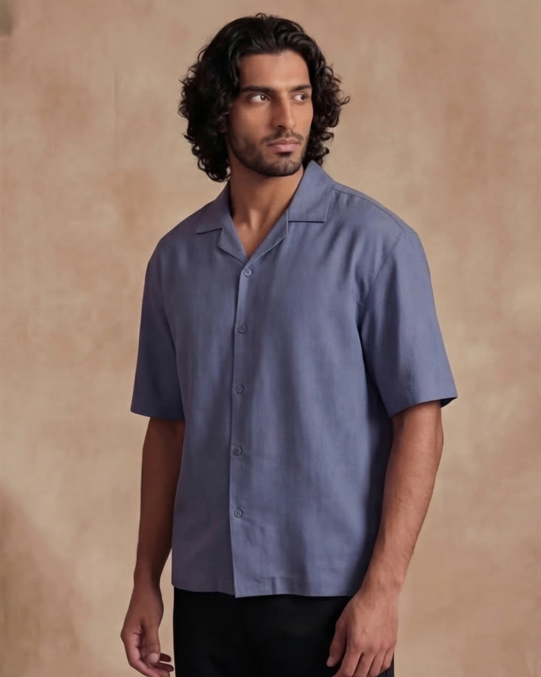Rocco Cuban Collar Relaxed Fit Shirt