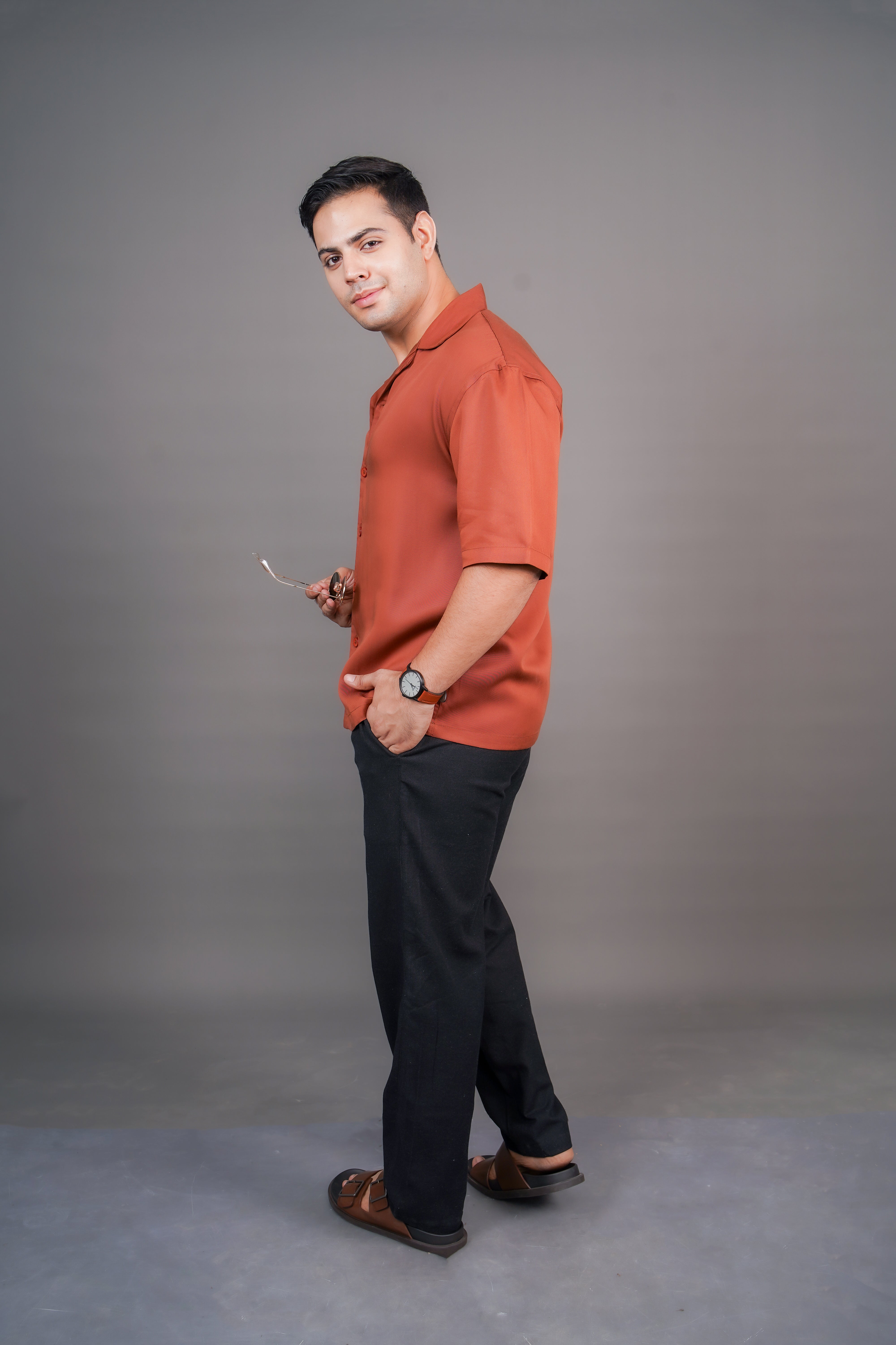 Black & Sage Grey Tencel Relaxed Fit Co-Ord Set