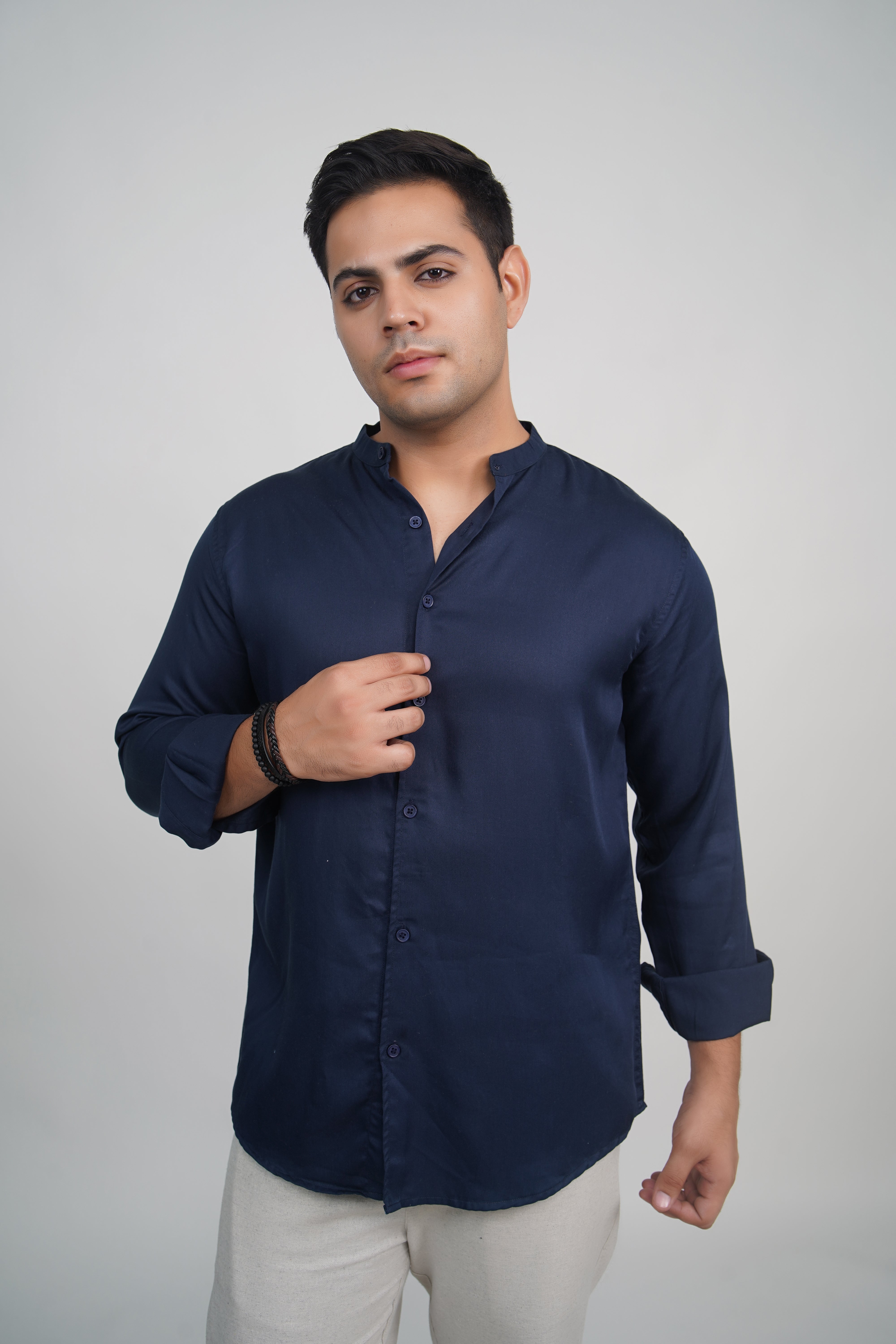 Navy Blue & Sage Grey Midnight Glow Co-ord Set