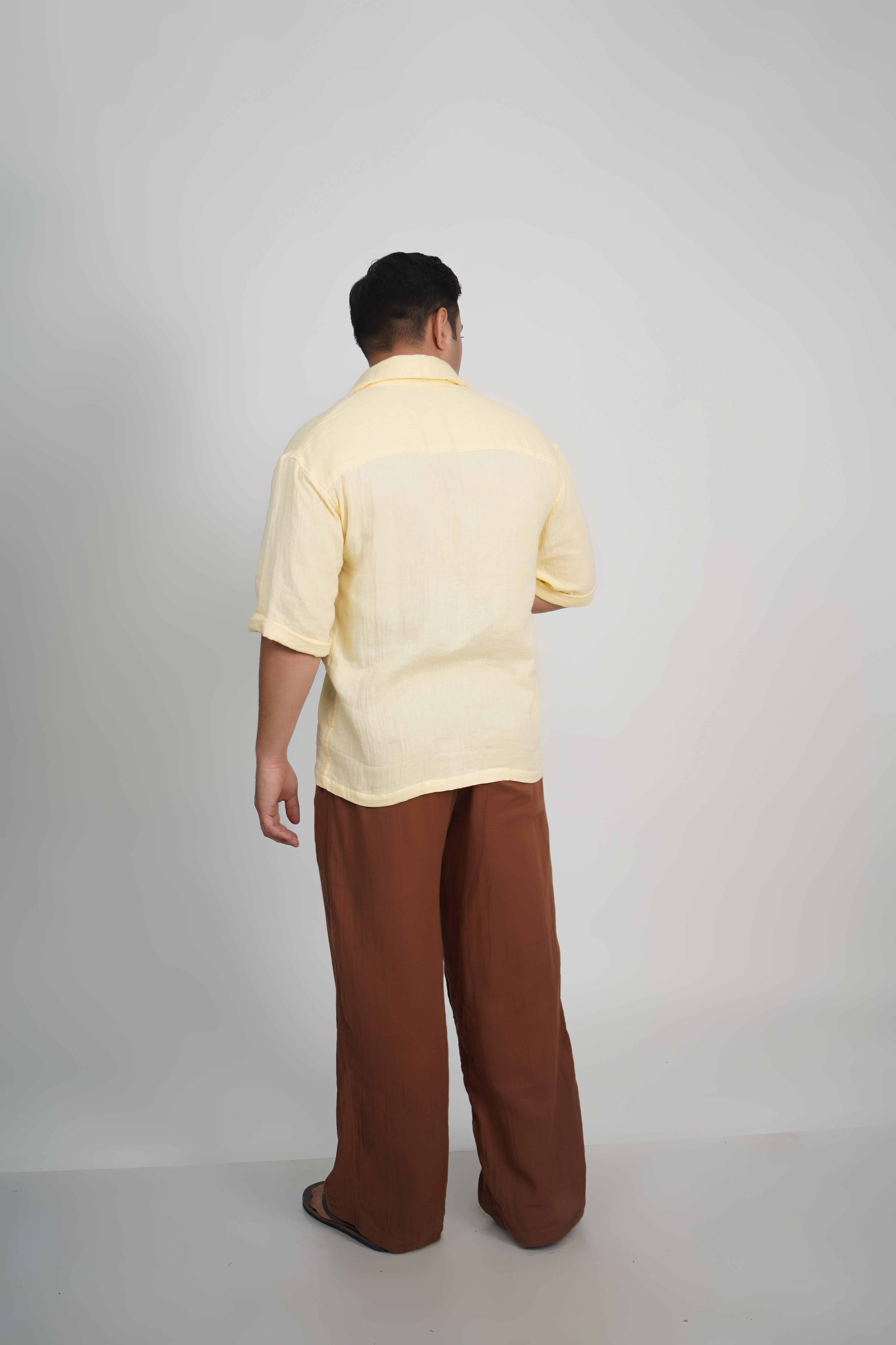 Butter yellow Relaxed Fit Muslin Shirt