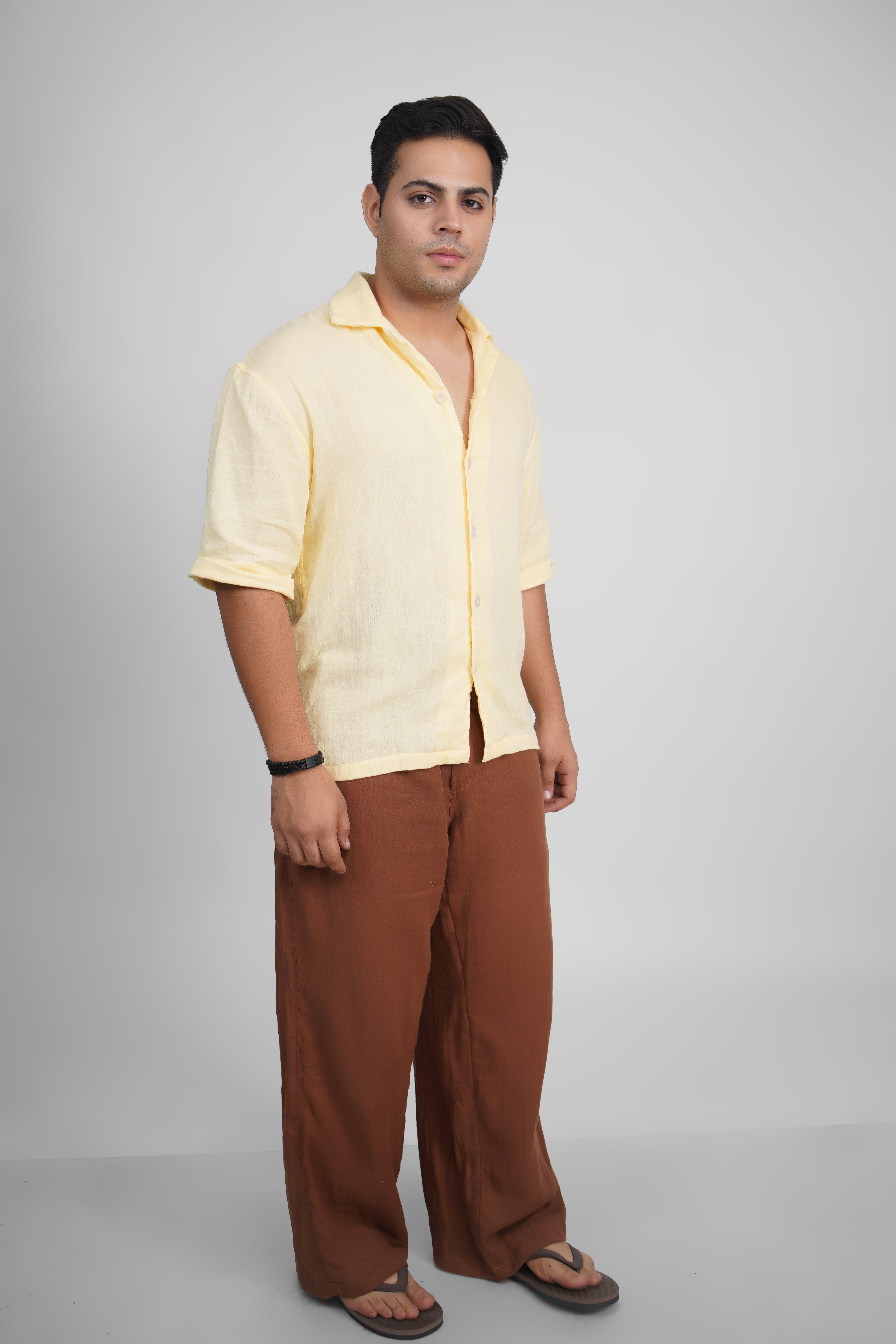 Butter yellow Relaxed Fit Muslin Shirt