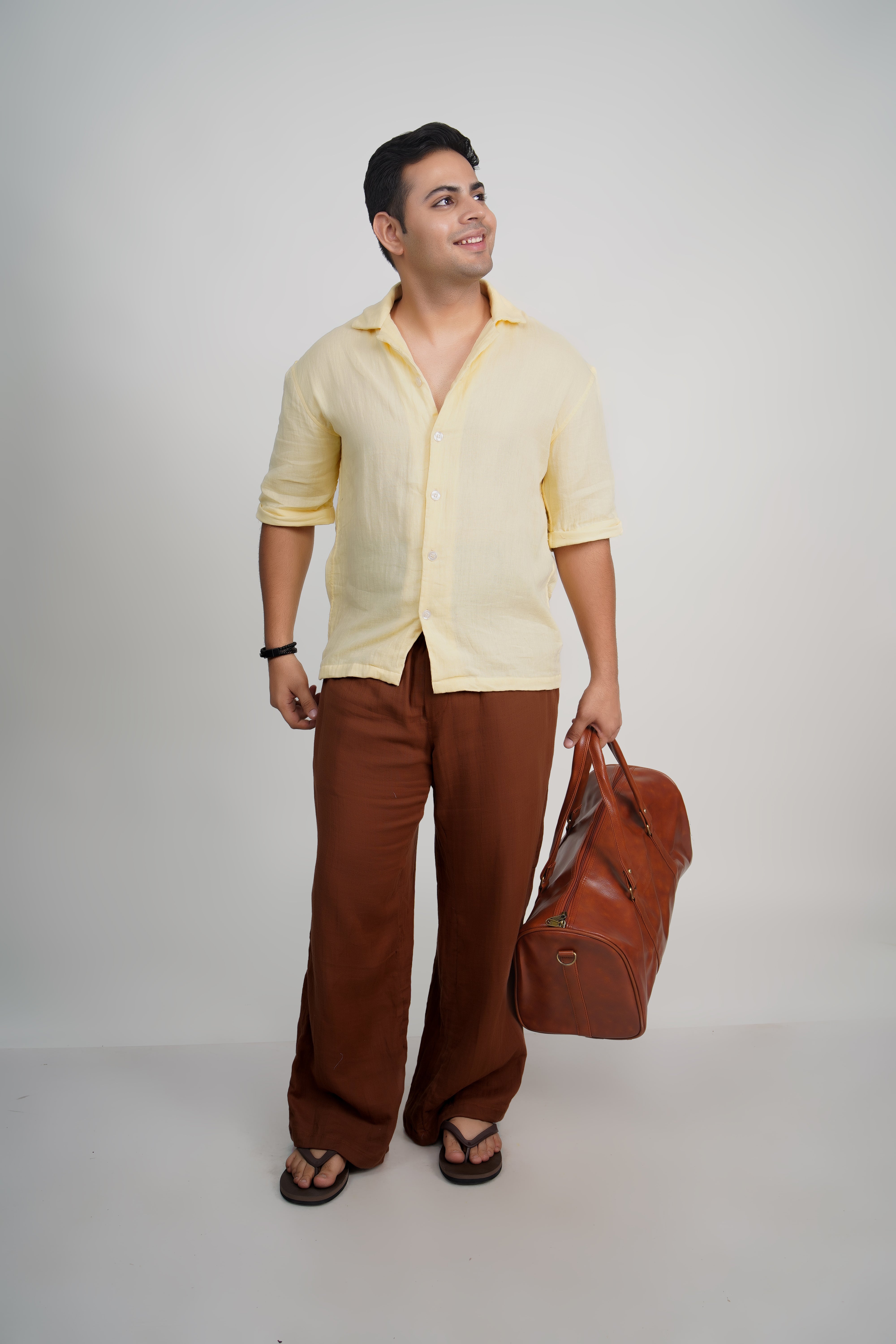 Butter yellow Relaxed Fit Muslin Shirt