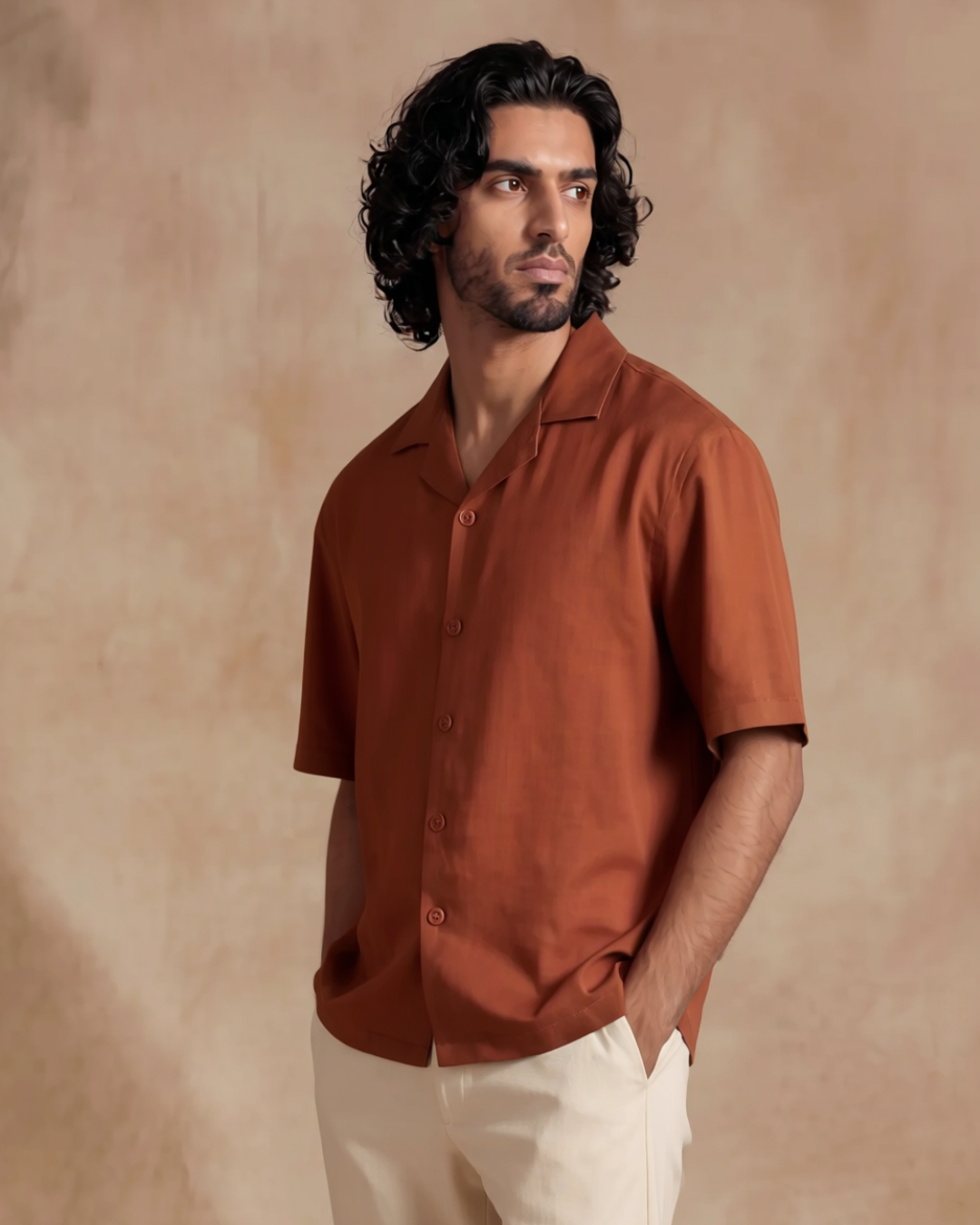 Zayan Cuban Collar Relaxed Fit Shirt