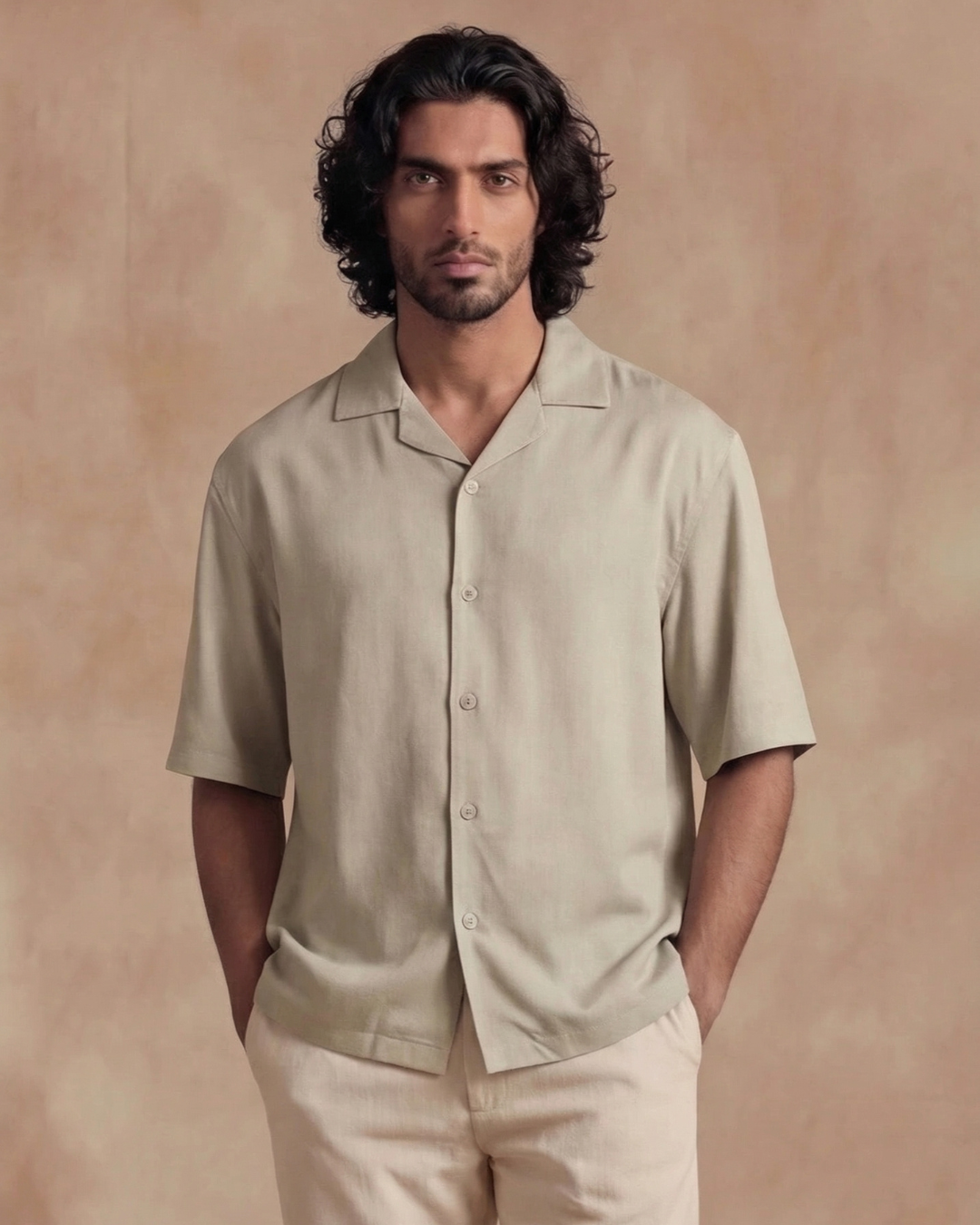 Rocco Cuban Collar Relaxed Fit Shirt