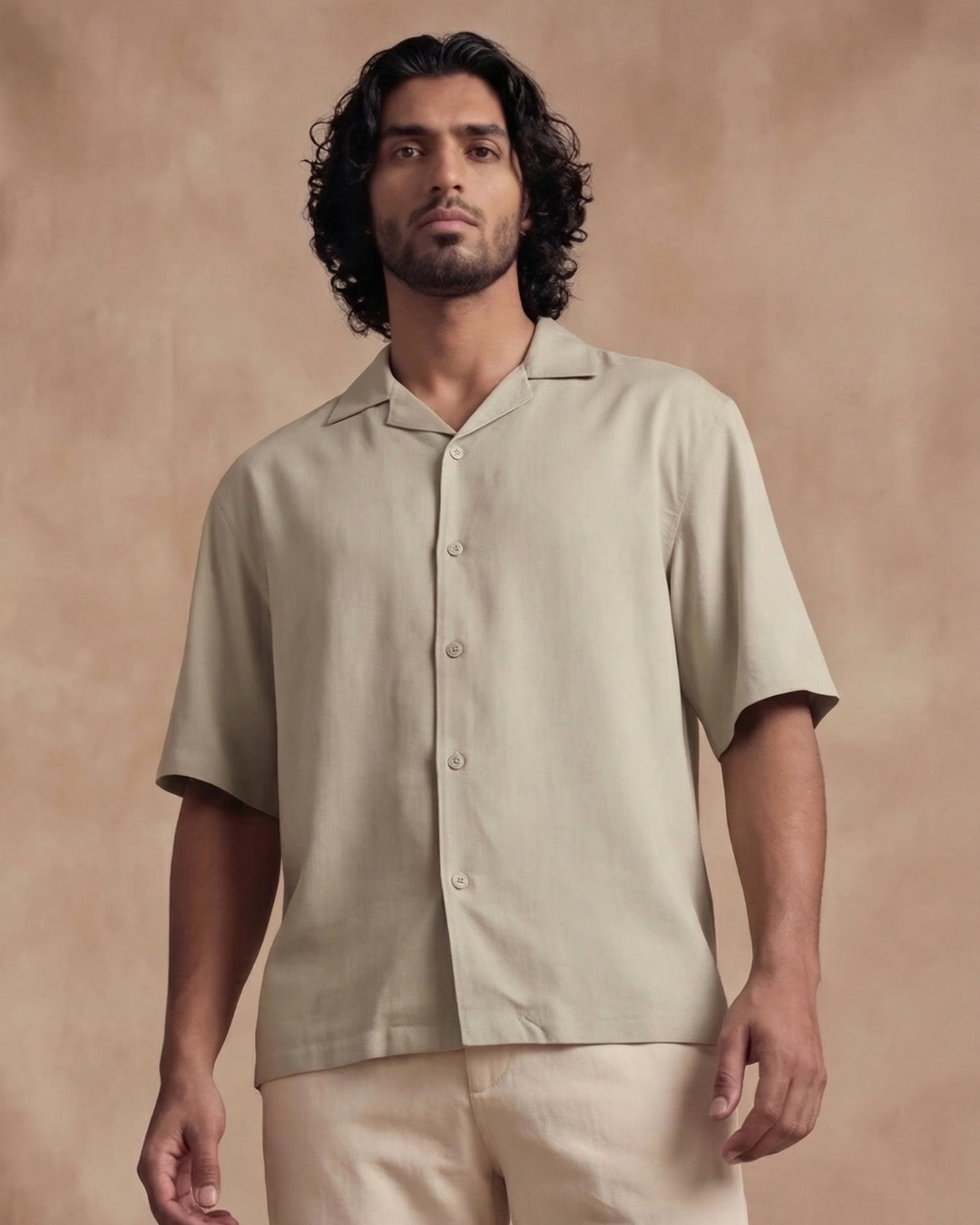 Rocco Cuban Collar Relaxed Fit Shirt