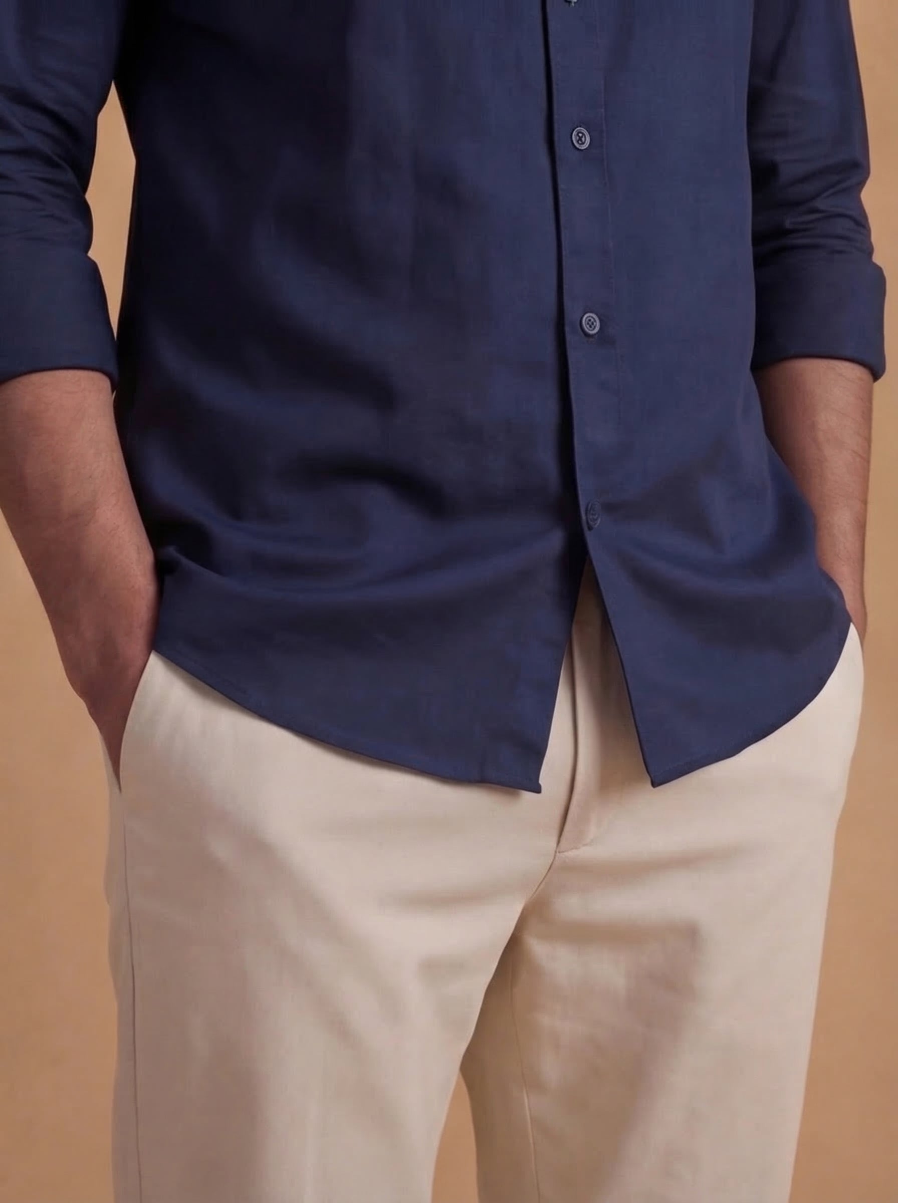 Ivory Slim Fit Pants
